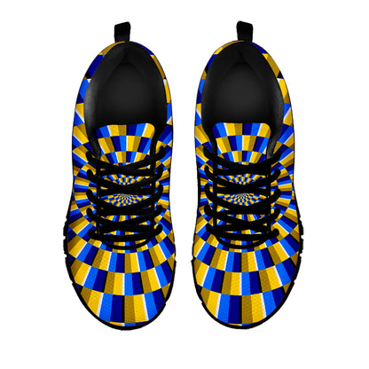 Dartboard Moving Optical Illusion Black Running Shoes