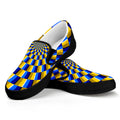 Dartboard Moving Optical Illusion Black Slip On Sneakers
