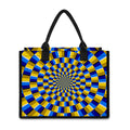 Dartboard Moving Optical Illusion Canvas Tote Bag