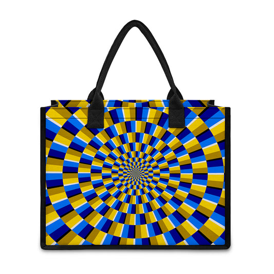 Dartboard Moving Optical Illusion Canvas Tote Bag