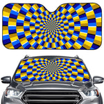 Dartboard Moving Optical Illusion Car Windshield Sun Shade