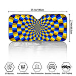 Dartboard Moving Optical Illusion Car Windshield Sun Shade