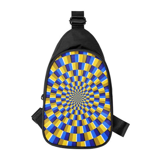 Dartboard Moving Optical Illusion Chest Bag