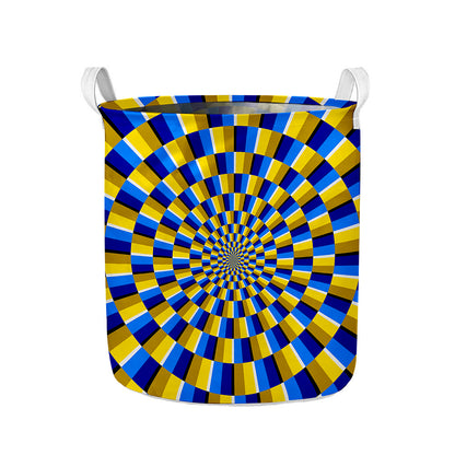 Dartboard Moving Optical Illusion Collapsible Laundry Basket