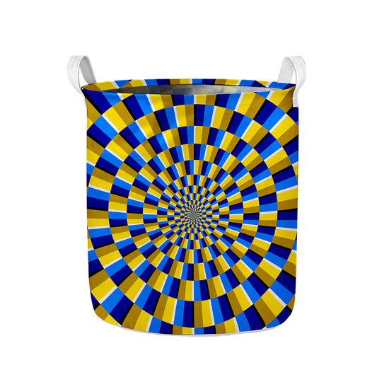 Dartboard Moving Optical Illusion Collapsible Laundry Basket