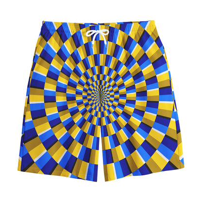 Dartboard Moving Optical Illusion Cotton Shorts