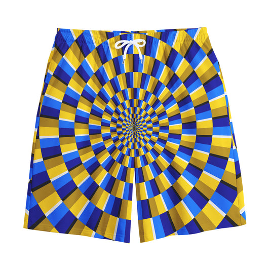 Dartboard Moving Optical Illusion Cotton Shorts