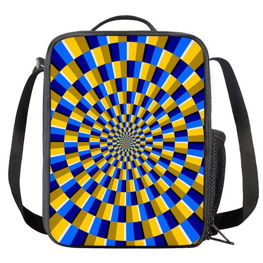 Dartboard Moving Optical Illusion Crossbody Lunch Bag
