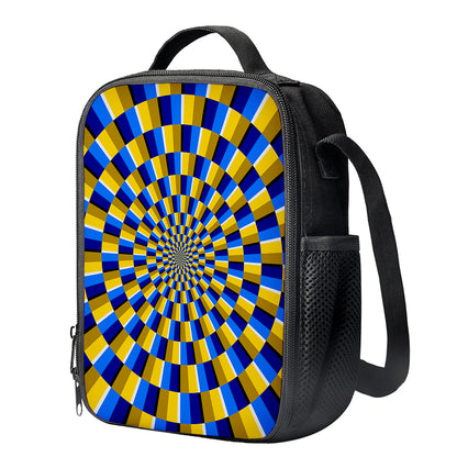 Dartboard Moving Optical Illusion Crossbody Lunch Bag