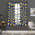 Dartboard Moving Optical Illusion Grommet Curtain Panels