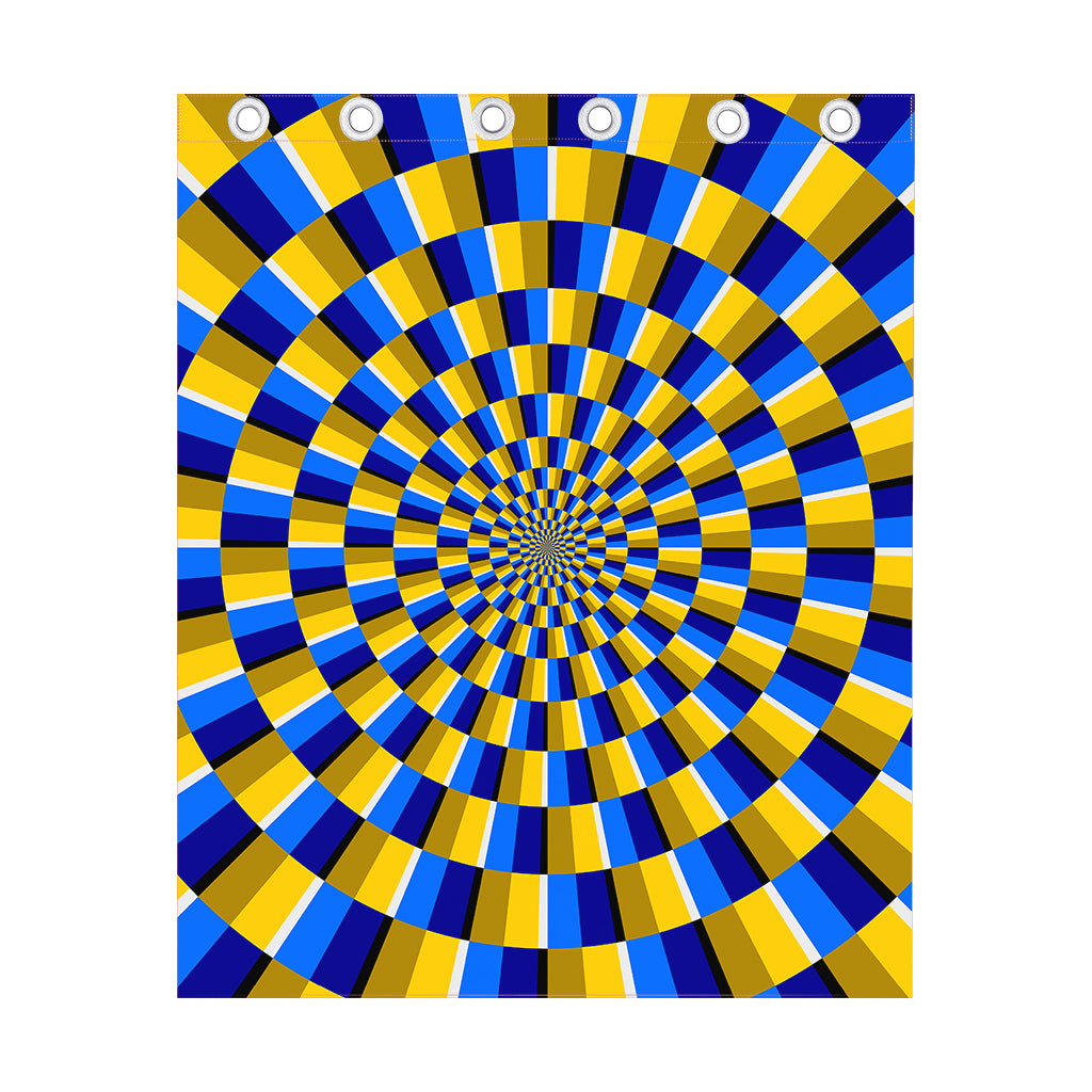 Dartboard Moving Optical Illusion Curtain