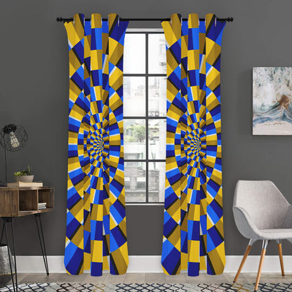 Dartboard Moving Optical Illusion Curtain