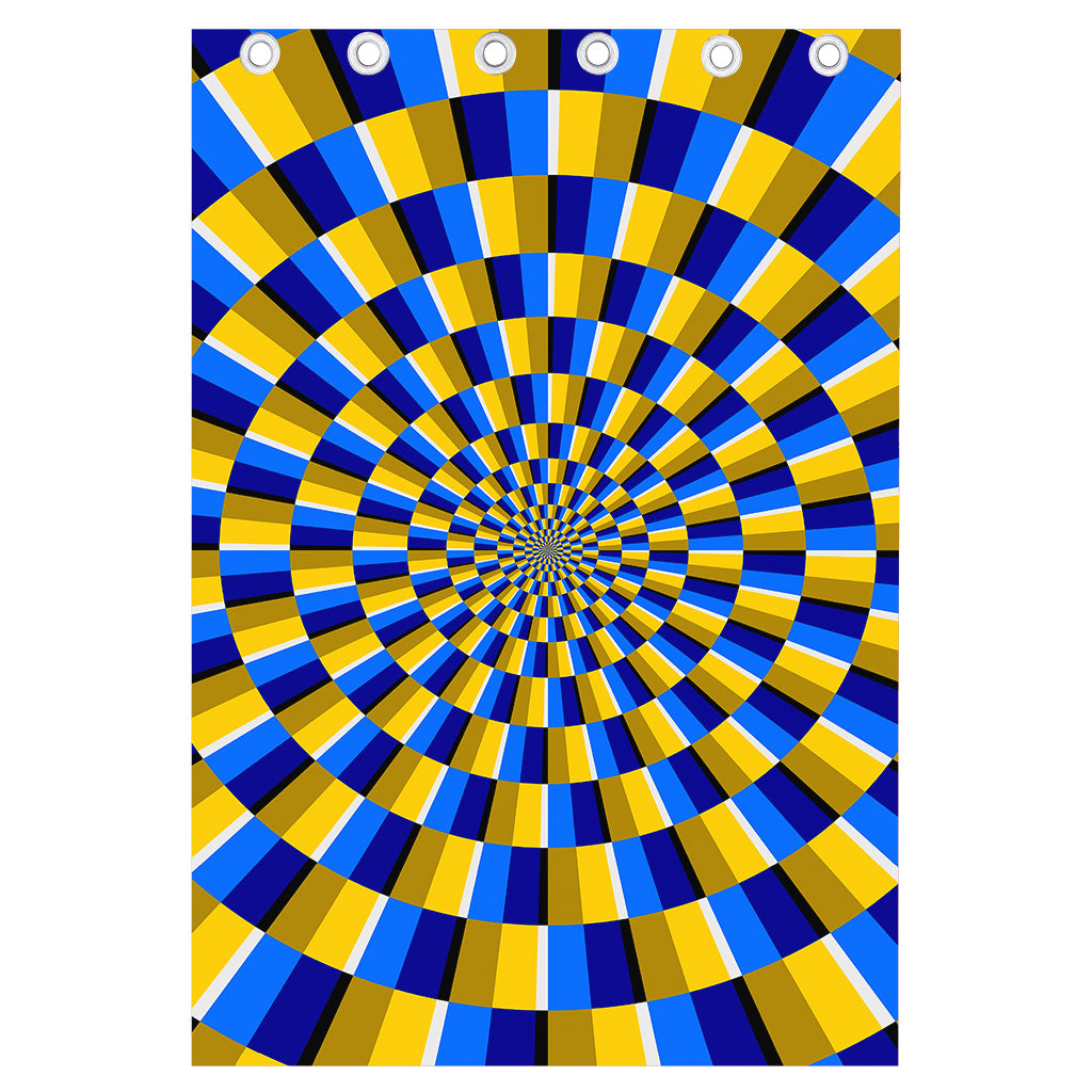 Dartboard Moving Optical Illusion Curtain