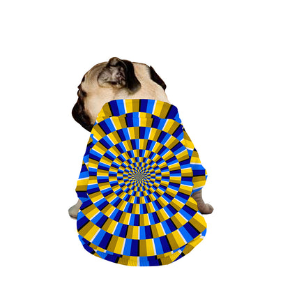 Dartboard Moving Optical Illusion Dog Zip Up Jacket