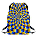 Dartboard Moving Optical Illusion Drawstring Backpack