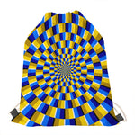 Dartboard Moving Optical Illusion Drawstring Bag