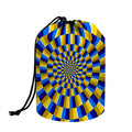 Dartboard Moving Optical Illusion Drawstring Makeup Bag