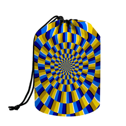 Dartboard Moving Optical Illusion Drawstring Makeup Bag