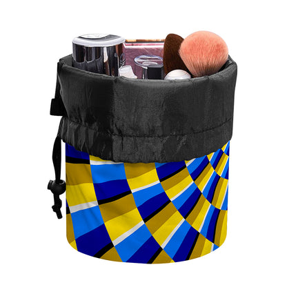Dartboard Moving Optical Illusion Drawstring Makeup Bag