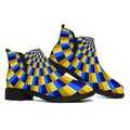 Dartboard Moving Optical Illusion Flat Ankle Boots