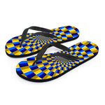 Dartboard Moving Optical Illusion Flip Flops