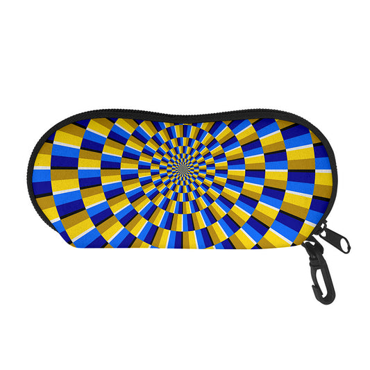 Dartboard Moving Optical Illusion Glasses Case