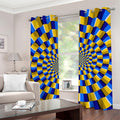 Dartboard Moving Optical Illusion Grommet Curtains