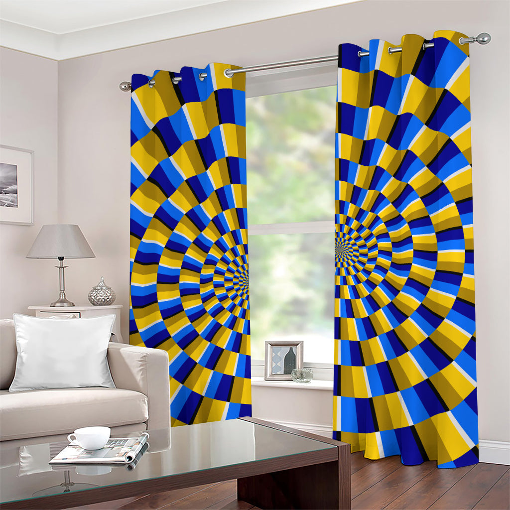 Dartboard Moving Optical Illusion Grommet Curtains
