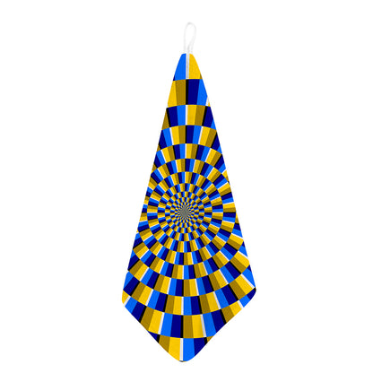 Dartboard Moving Optical Illusion Hand Towel