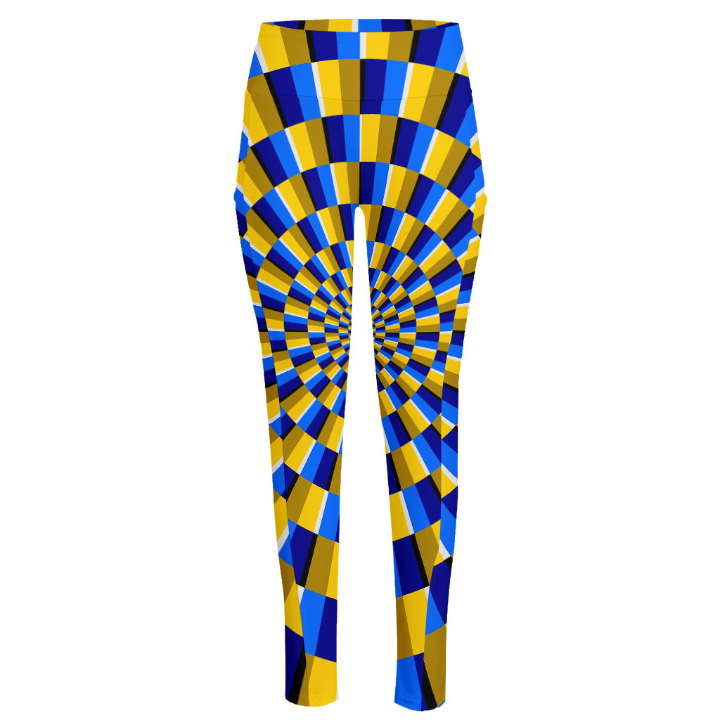Dartboard Moving Optical Illusion High-Waisted Pocket Leggings
