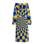 Dartboard Moving Optical Illusion Hooded Bathrobe