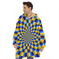 Dartboard Moving Optical Illusion Hoodie Blanket