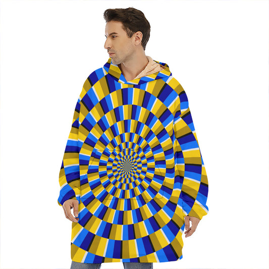 Dartboard Moving Optical Illusion Hoodie Blanket