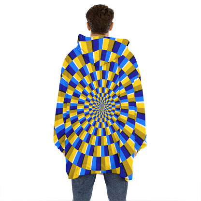 Dartboard Moving Optical Illusion Hoodie Blanket
