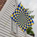 Dartboard Moving Optical Illusion House Flag