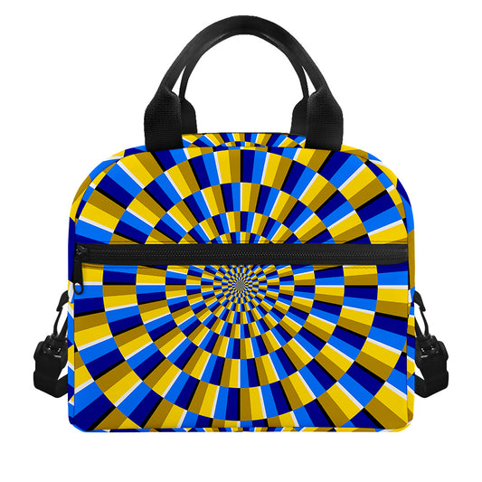 Dartboard Moving Optical Illusion Insulated Lunch Bag