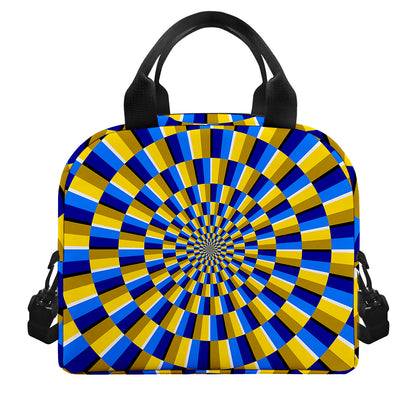 Dartboard Moving Optical Illusion Insulated Lunch Bag
