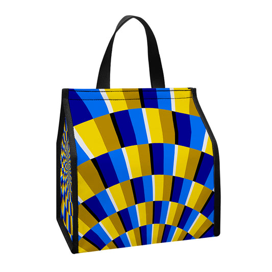Dartboard Moving Optical Illusion Insulated Lunch Tote