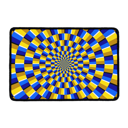 Dartboard Moving Optical Illusion Kitchen Mat