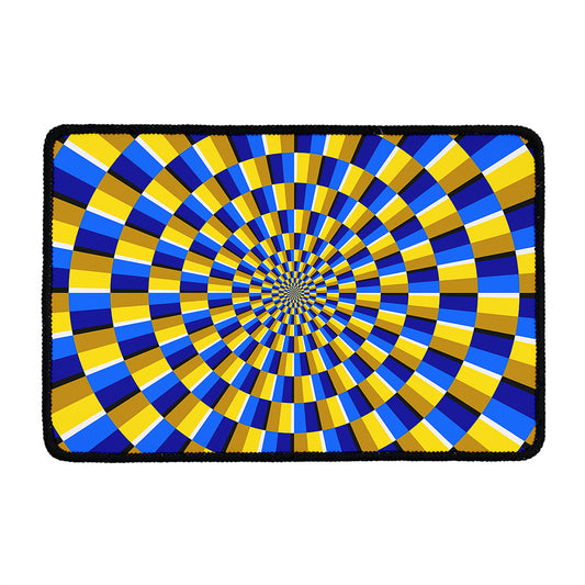 Dartboard Moving Optical Illusion Kitchen Mat