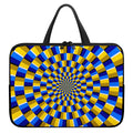 Dartboard Moving Optical Illusion Laptop Sleeve With Handle