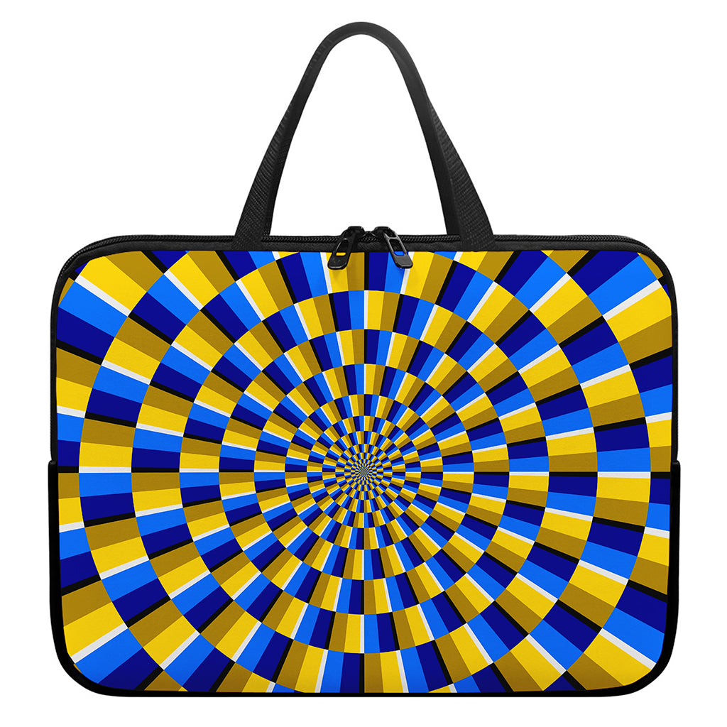 Dartboard Moving Optical Illusion Laptop Sleeve With Handle