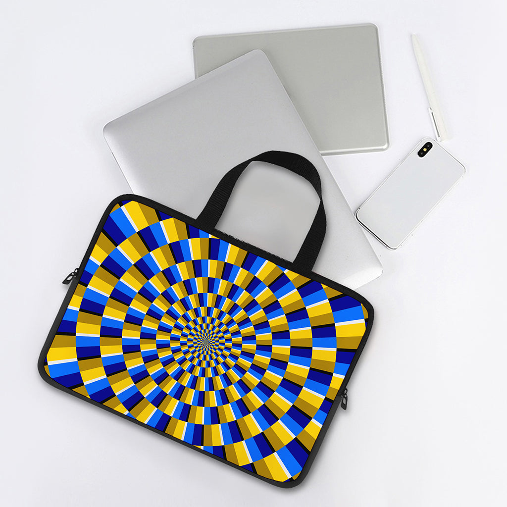 Dartboard Moving Optical Illusion Laptop Sleeve With Handle