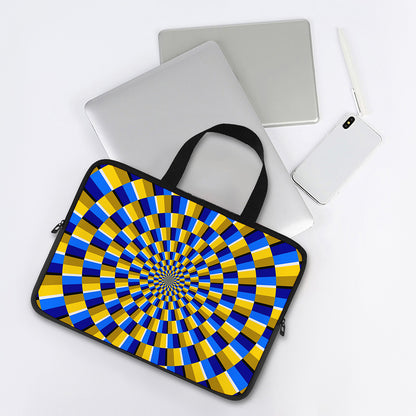 Dartboard Moving Optical Illusion Laptop Sleeve With Handle