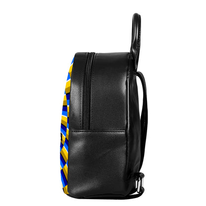 Dartboard Moving Optical Illusion Leather Backpack