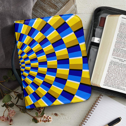 Dartboard Moving Optical Illusion Leather Bible Cover