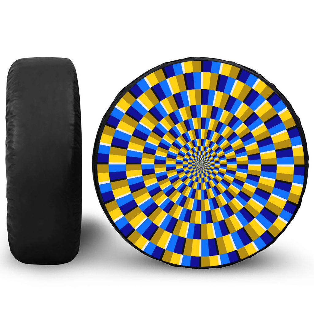 Dartboard Moving Optical Illusion Leather Spare Tire Cover