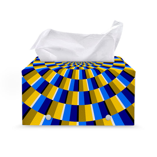 Dartboard Moving Optical Illusion Leather Tissue Box Cover