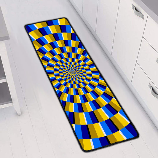 Dartboard Moving Optical Illusion Long Kitchen Mat