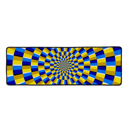 Dartboard Moving Optical Illusion Long Kitchen Mat